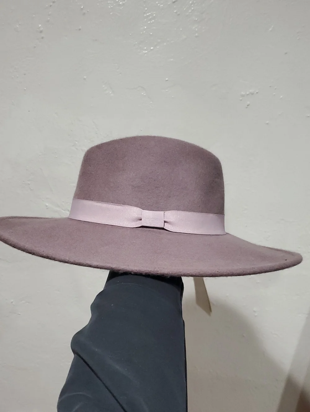 Lucky Brand 100% Wool Wide Brim Ranger Hat In Dusty Mauve